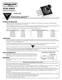 Thumbnail of document Manual - PX26-250GV Wet/Wet Differential Board Mounted Pressure Sensors